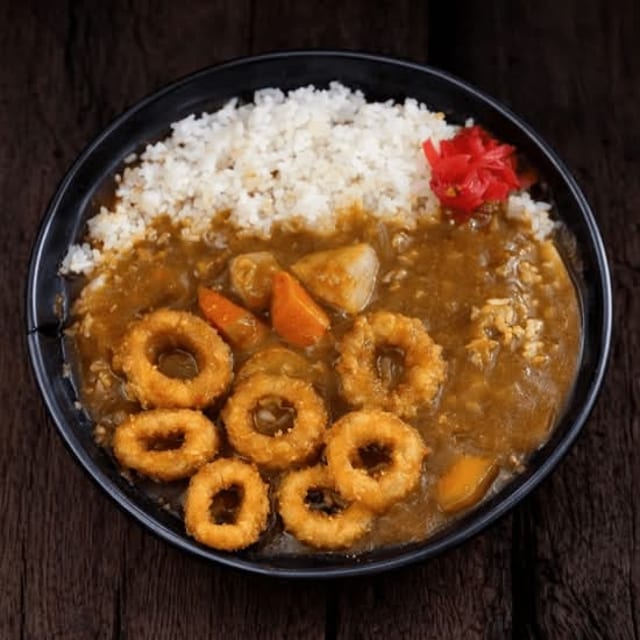 Kids (Keiki) Calamari Curry Rice.